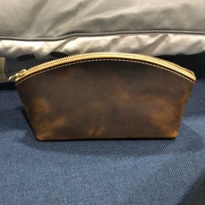 Portland Leather makeup bag